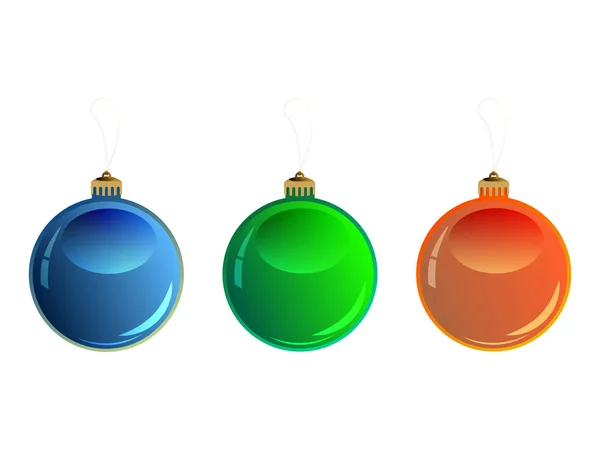 Boules de Noël colorées . — Image vectorielle