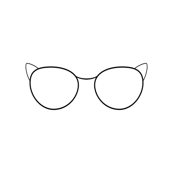 Brille Kitty Symbol. — Stockvektor