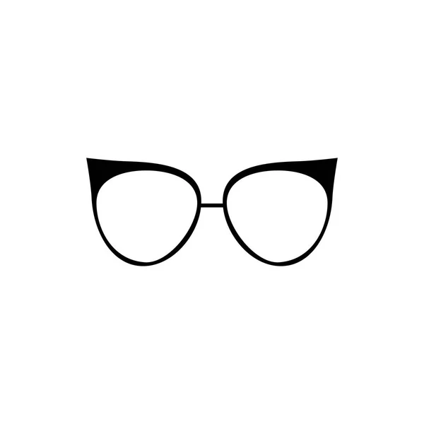 Glasögon Kitty ikon. — Stock vektor