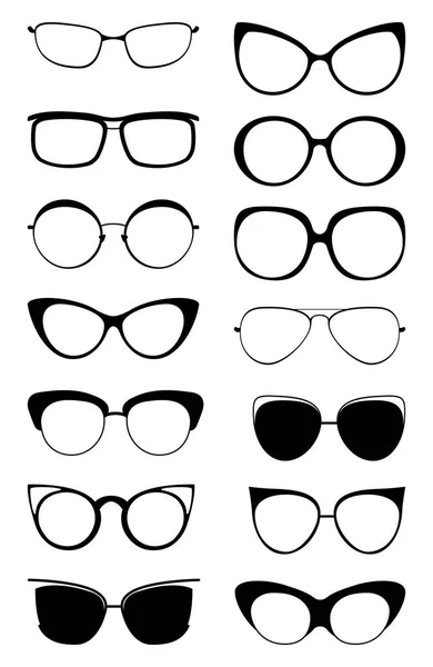 Gafas gatito icono conjunto — Archivo Imágenes Vectoriales