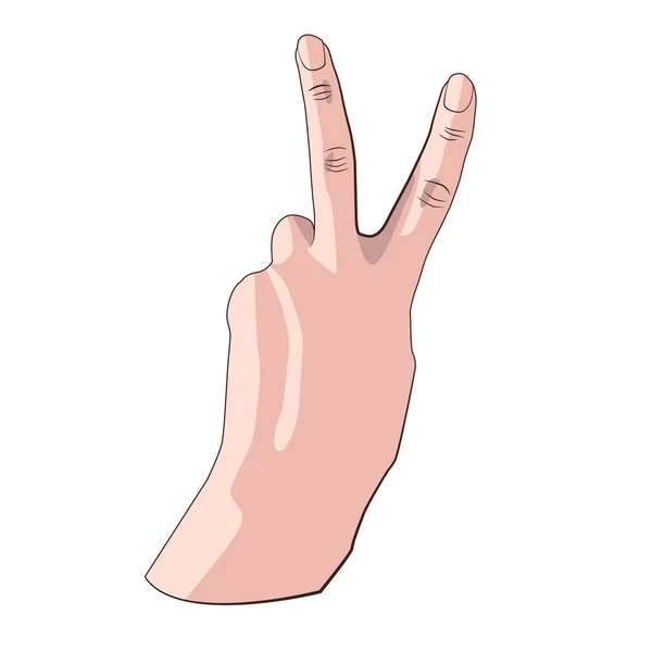 Hand gesture peace sign — Stock Vector