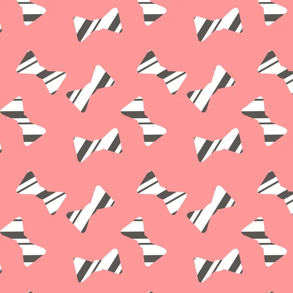 Patrón con pajarita, línea en rosa — Archivo Imágenes Vectoriales