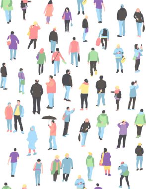 İnsanlar kalabalık arka plan ile desen