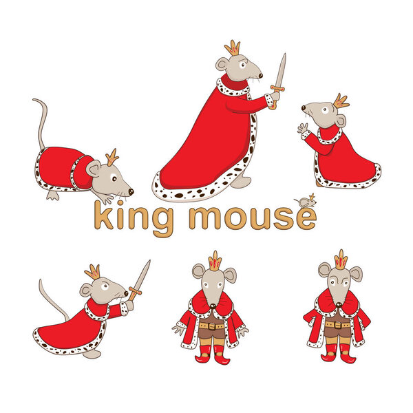 Мышиный Король готов. Векторная иллюстрация на белом фоне
.