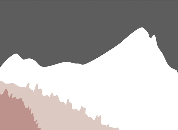 Векторная иллюстрация горного ландшафта. снежные вершины и декоративные изолированные . — стоковый вектор
