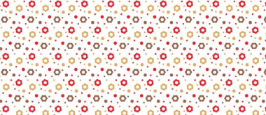 desen çiçekler ve daireler basit desen