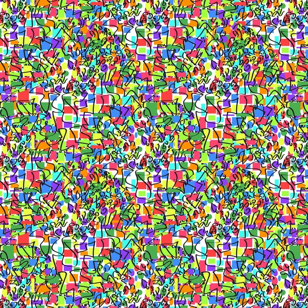 Färgglada Mosaik Bakgrund Abstrakt Geometriskt Mönster Illustration — Stockfoto