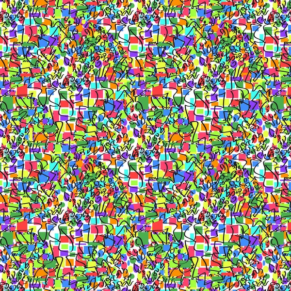 Colorato Sfondo Mosaico Schema Geometrico Astratto Illustrazione — Foto Stock