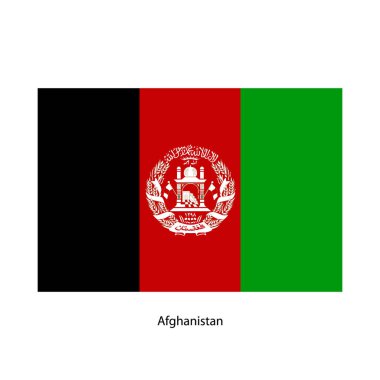 Afganistan bayrağı. Vektör. Doğru boyutlar, elementler orantı ve renkler