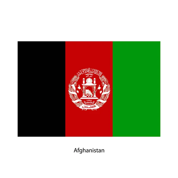 Vlag Van Afghanistan Vector Nauwkeurige Afmetingen Elementenverhoudingen Kleuren — Stockvector