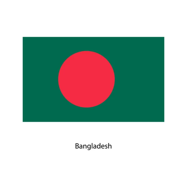 Оригинальный Простой Флаг Бангладеш Изолированный Вектор Официальных Цветов Пропорции Правильно — стоковый вектор