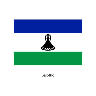 Vektör Lesotho bayrağı, Lesotho bayrak illüstrasyonu, Lesotho bayrak resmi, Lesotho bayrağı resmi