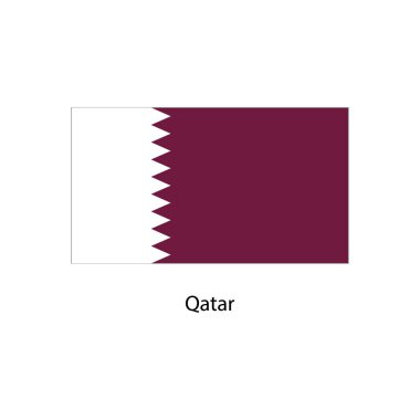 Bağımsızlık Günü için Katar Bayrağı ve Infographic Vektör illüstrasyonu.