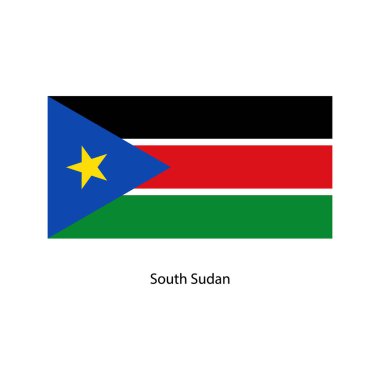 Güney Sudan vektör illüstrasyonunun bayrağı
