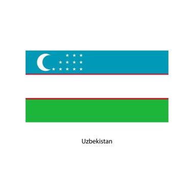 Özbekistan bayrağı. Vektör illüstrasyonu
