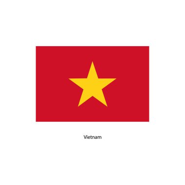 Vietnam bayrağı. Vektör. Doğru boyutlar, elementler orantı ve renkler
