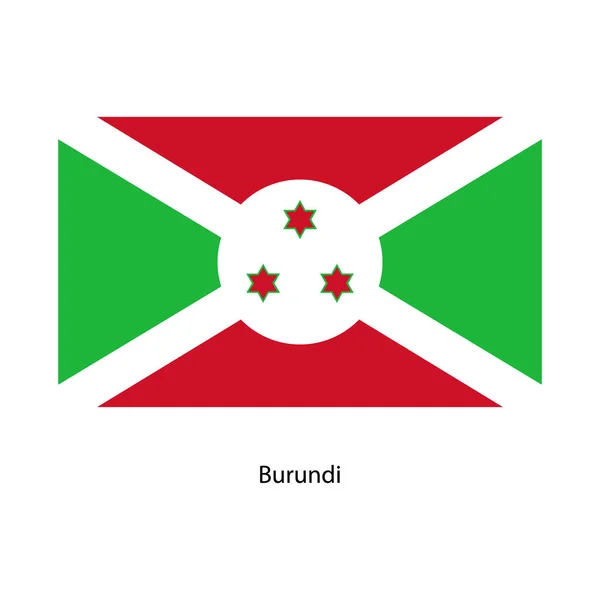 Vector Aislado Bandera Burundi Original Simple Colores Oficiales Proporción Correctamente — Archivo Imágenes Vectoriales