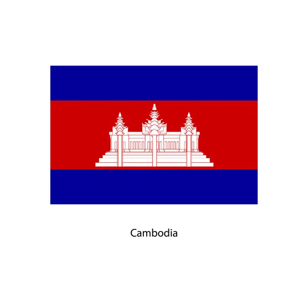 Flaga Wektora Kambodży Ilustracja Flagi Kambodży Obraz Flagi Kambodży Kambodży — Wektor stockowy