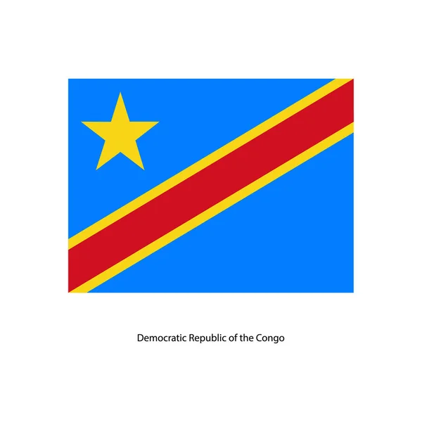 コンゴ民主共和国国旗 — ストックベクタ