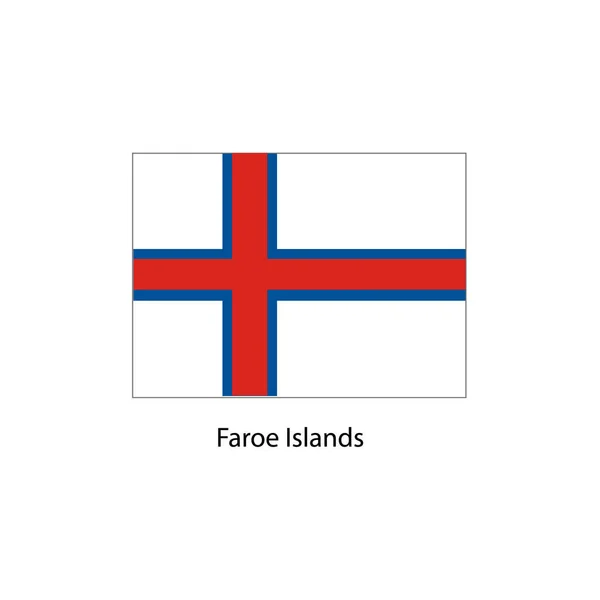 Bandera Las Islas Feroe Vector Aislado — Vector de stock