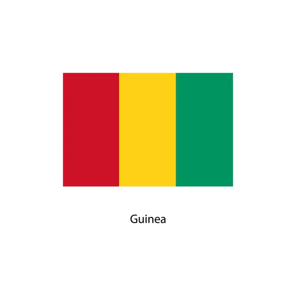 Guinea Flag Official Colors Proportion Correctly National Flag Guinea Guinea — Stock Vector