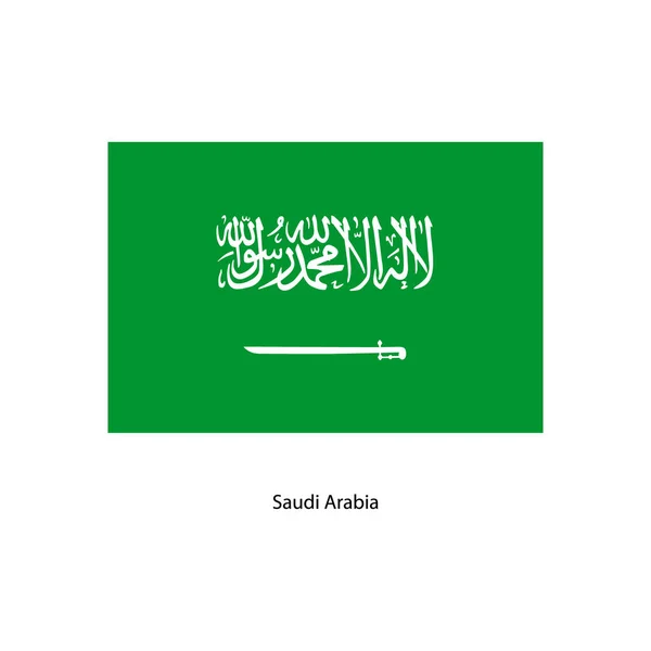 Vlag Van Saoedi Arabië Vector Nauwkeurige Afmetingen Elementenverhoudingen Kleuren — Stockvector