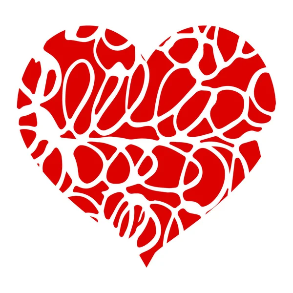 Wzór Kształtu Serca Symboli Miłości Serce Czerwone Białe — Wektor stockowy