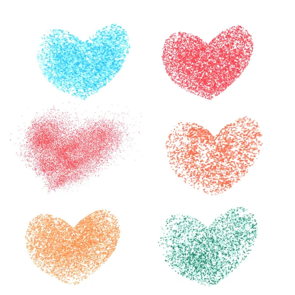 Corazones Conjunto Vectorial Más Lento — Vector de stock