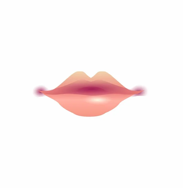 Das Bild Der Weiblichen Lippen Ein Kindersketch — Stockfoto