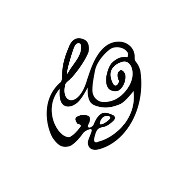 Kalp Oluşturuldu I Love You Metin - El yapımı Kaligrafi