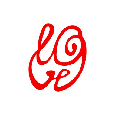 Kalp Oluşturuldu I Love You Metin - El yapımı Kaligrafi