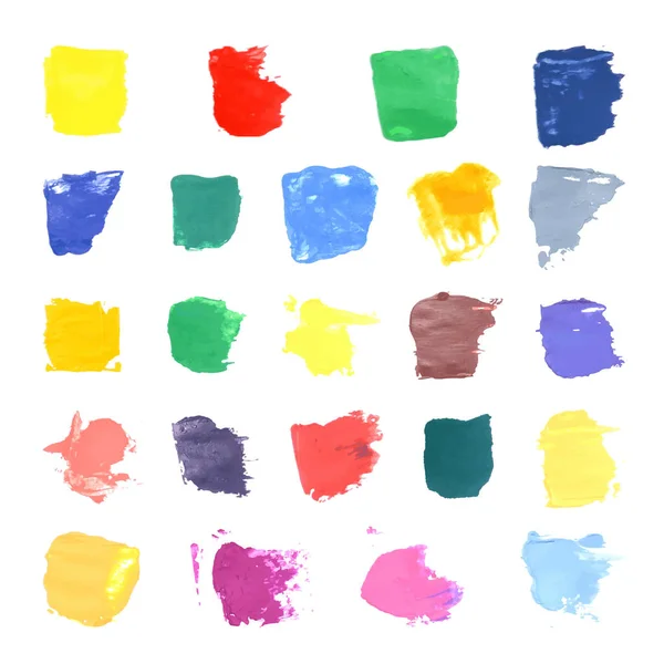 Salpicaduras Vectores Colores Blot Conjunto Manchas Establecer Color Salpicadura — Vector de stock