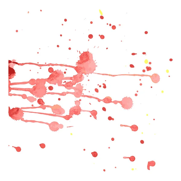 Pintura Tinta Brochas Pincel Sucio Gris Salpican Rosa — Vector de stock