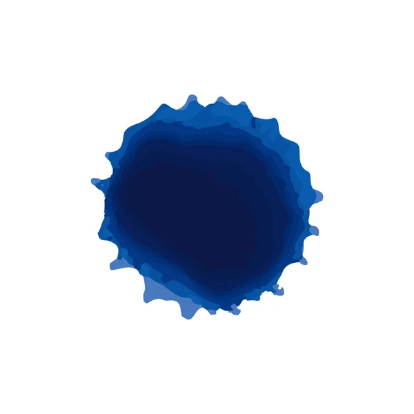 Blaue Farbe Tinte Grunge Schmutzige Pinselstriche Blau Spritzen — Stockvektor