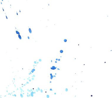 boya, mürekkep, grunge kirli fırça darbeleri mavi renk