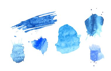 Renkli Vektör Damlaları - Blot, Lekeler Ayarlandı. Sıçrama rengini ayarla