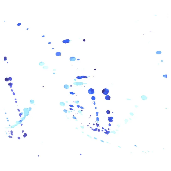 Краска Чернила Гранж Грязные Мазки Кисти Всплеск Синий — стоковый вектор