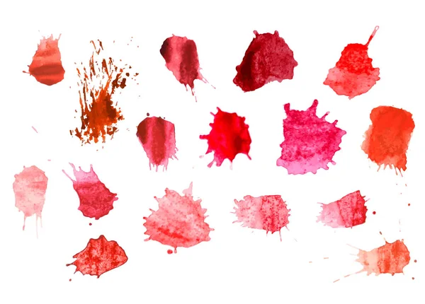 Salpicaduras Vectores Colores Blot Conjunto Manchas Establecer Color Salpicadura — Archivo Imágenes Vectoriales