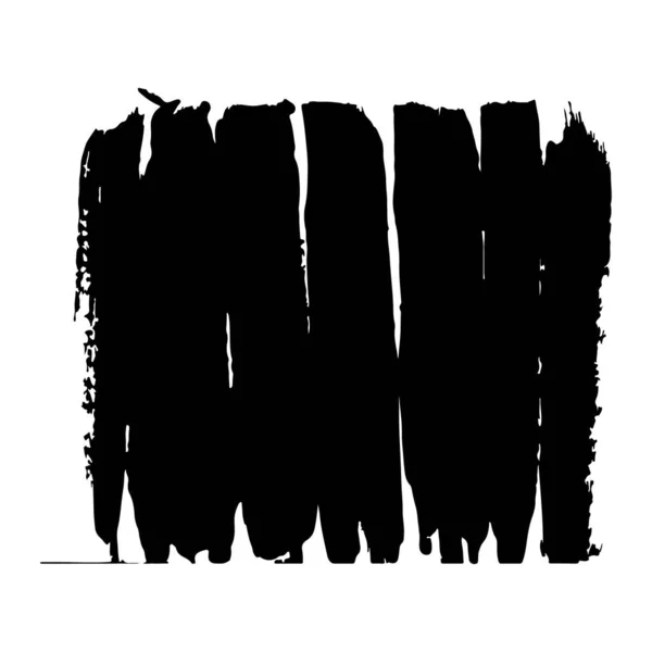 Conjunto Pintura Negra Tinta Grunge Pinceladas Sucias — Vector de stock