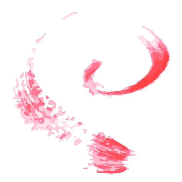 Peinture Encre Grunge Coups Pinceau Sale Éclaboussure Rouge — Image vectorielle
