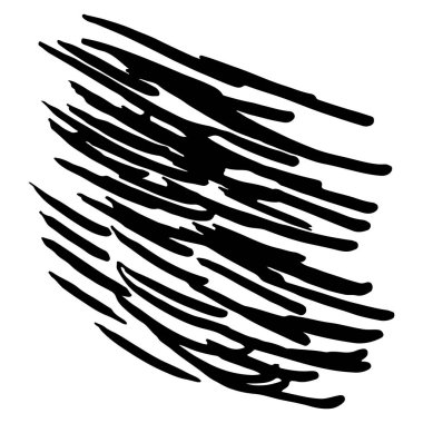 El çizgili desen. Siyah ve beyaz. Tasarım ögeleri çizilmiş vuruşlar (jel kalemlerin etkisi)