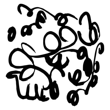 El çizgili desen. Siyah ve beyaz. Tasarım ögeleri çizilmiş vuruşlar (jel kalemlerin etkisi)