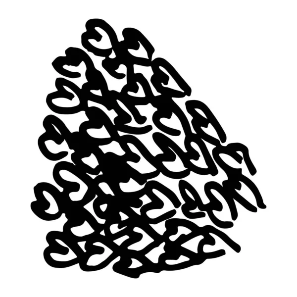 手描きの縞模様 黒と白だ ストロークを描くデザイン要素 ゲルペンの効果 — ストックベクタ