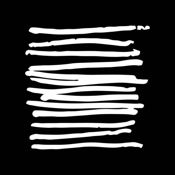 Motif Rayé Dessiné Main Noir Blanc Eléments Conception Dessinés Coups — Image vectorielle