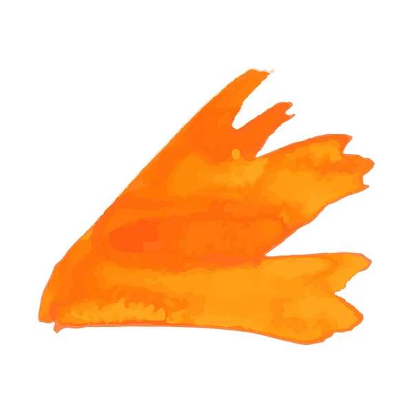 一套蓝色的油漆 肮脏的笔刷 泼洒橙子 蝴蝶翅膀 — 图库矢量图片