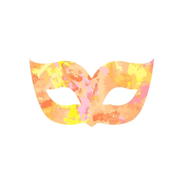 Carnaval Máscara Respingo Aquarela Brilhante —  Vetores de Stock
