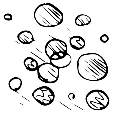 siyah ve beyaz soyut el çizimi dokusu.