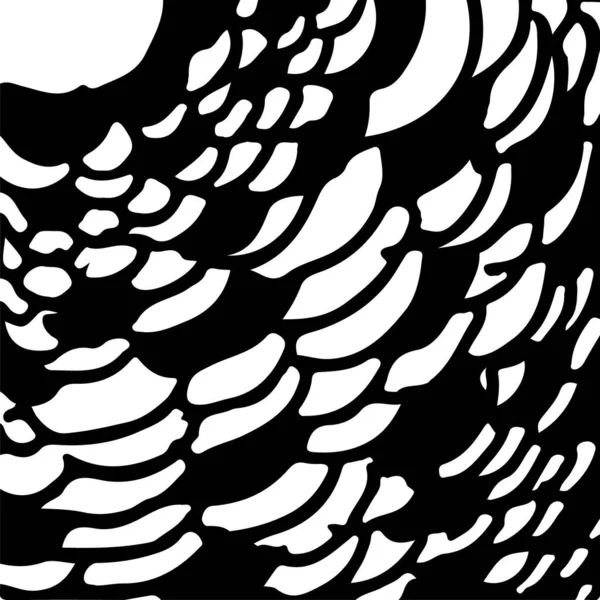 Textura Dibujada Mano Abstracta Blanco Negro — Archivo Imágenes Vectoriales