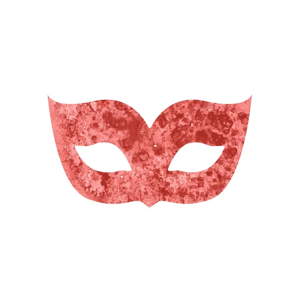 Masque Carnaval Éclaboussure Aquarelle Lumineuse — Image vectorielle