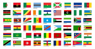 Afrika bayrağı vektör kümesi